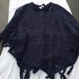 Girls knit poncho